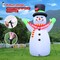 10FT Christmas Inflatables Snowman Outdoor Decorations, Giant Blow up Snow Man with Black Hat & Xmas Banner Yard Decor, Built-in Blue Rotating LED Lights for Lawn Patio Garden Party Holiday
